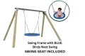 Commercial-Grade Birds Nest Swing Frame with 1.2m Basket Swing  (115x115 Cypress Timber Legs)