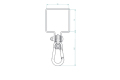 Swinging Snap Hook  "Around" Swing Hanger 90mm Square post