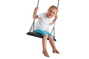 KBT Rubber Swing Seat 'Comfort' with Stainless Steel Chains - (Commercial - Aluminium Insert)
