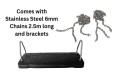 Extra LARGE 'curve xl' Rubber swing seat KBT Swing with Stainless Steel Chains 2.5m long