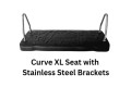 Extra LARGE 'curve xl'  Rubber swing seat - Stainless steel brackets KBT (Commercial grade / metal insert)