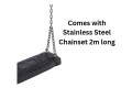 Medium Rubber Swing Seat  ‘curve’  With Stainless Steel Fork Chains 2m long