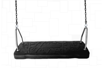 Medium Rubber Swing Seat  ‘curve’ with Stainless Steel Brackets & Heavy Duty Plastic Coated Chains