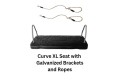 Extra LARGE 'curve xl' Rubber swing seat KBT swing seat with Adjustable rope set 
