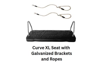Extra LARGE 'curve xl' Rubber swing seat KBT swing seat with Adjustable rope set 