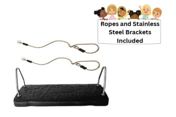 Extra LARGE 'curve xl' Rubber swing seat KBT swing seat with Adjustable rope set 