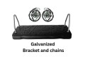 Medium Rubber Swing Seat  ‘curve’ with Galvanized Brackets & Heavy Duty Plastic Coated Chains