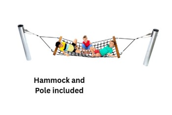 Armed Rope Hammock Swing with Steel Posts KBT – Commercial Grade