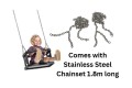 Rubber Baby Curve Swing Seat with 5mm Stainless-Steel 1.8m long Chain set 