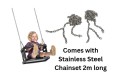 Rubber Baby Curve Swing Seat with 6mm Stainless-Steel 2m long Chain set 