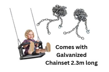  Rubber Baby Curve Swing seat With 5mm Galvanised chain set 2.3m long