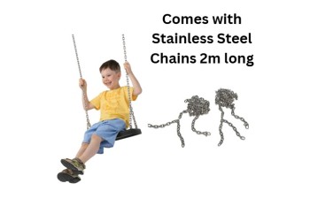 ‘PURE’ Rubber Swing Seat With 6mm Stainless Steel Chains 2m Long