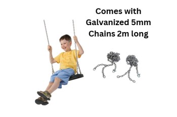 ‘PURE’ Rubber Swing Seat With 5mm Galvanised Chains 2m Long