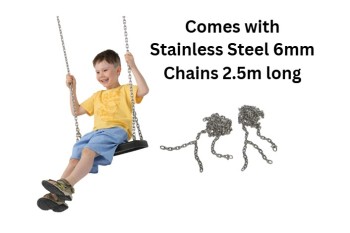 ‘PURE’ Rubber Swing Seat With 6mm Stainless Steel Chains 2.5m Long