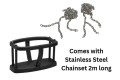 ‘PURE’ Rubber Infant Swing Seat – KBT Black with 2m Stainless Steel Chain Set