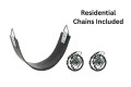 Heavy Duty 'Slash proof' Strap swing with 2m long Plastic Coated Chains