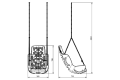 Special needs swing w Ropeset & Safety Harness  - GREY - RAL 7016