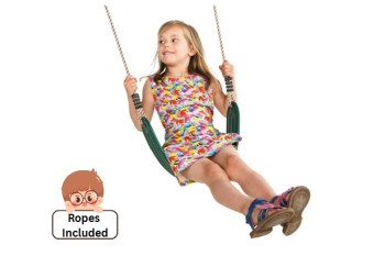 Moulded Strap Swing 'Green' with Adjustable ropes