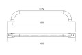 Steel Long Handle 900mm (Handle Length 800mm) - BLACK