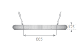 Nest Swing Birdie Commercial 1.2m Black/Black – Single Point Fixing