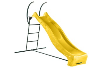 1.5m high slide “Tsuri” and ladder free standing kit with water feature - Yellow 