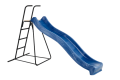 1.2m high slide ‘Yulvo’ and ladder free standing kit with water feature - BLUE