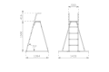 Ladder Kit for 3m Slide – 1.5m Platform (Ideal for Residential Backyards)