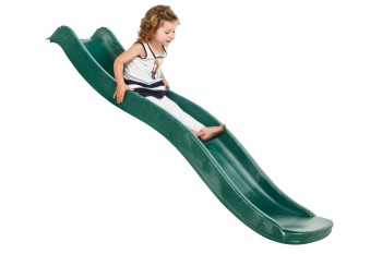 0.9m “Tweeb” high standalone slide with water feature - GREEN