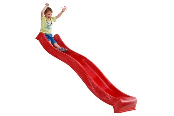 1.2m high slide ‘Yulvo’ with water feature attachment - Red