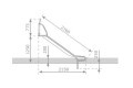 1250mm Platform Height 500mm wide"Stur" Stainless Steel Slide 