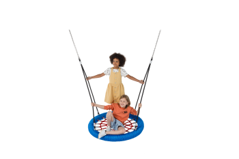 Nest Swing Round Birdie 'Commercial basket swing' 1.2m Blue and Red