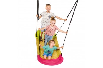 Nest Swing ‘Grandoh’ with adjustable Ropes (sensory swing)  - Lime/Pink