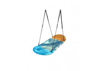 Nest Swing ‘Grandoh’ with adjustable Ropes (sensory swing)  - Turquoise / Yellow