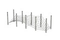Commercial Inclusive Playground Equipment KBT Rope Structure  Climbing Net SIDEWALK