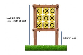 Freestanding Tic-Tac-Toe Panel with Posts 