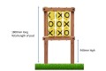 1.8m - Tic Tac Toe with Timber Frame 