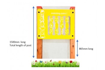 1.5m Sensory Panel ‘Matching Pairs’ with Timber Frame, Play Panel HDPE