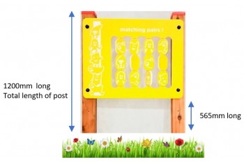 1.2m Sensory Panel ‘Matching Pairs’ with Timber Frame, Play Panel HDPE
