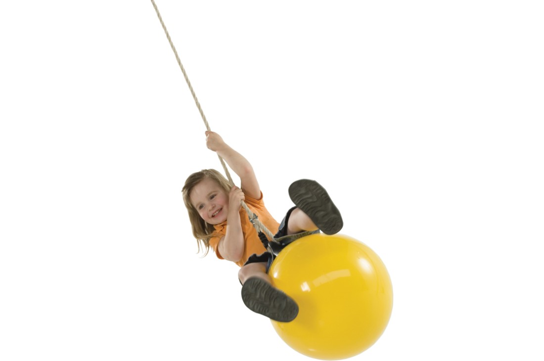 Buoy Ball 'DROP' Swing With Adjustable Rope - Yellow