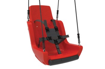 Special needs swing w Ropeset & Safety Harness - RED