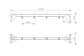 COMMERCIAL Double Swing Top Beam Only  - Galvanized Steel 