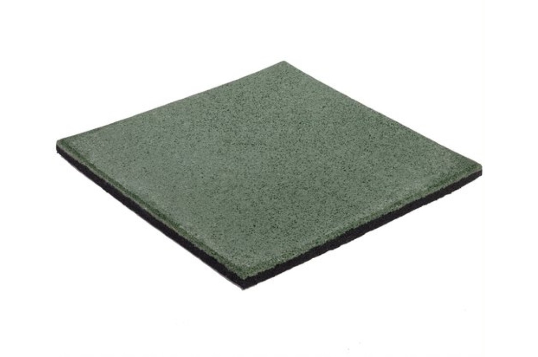 Green 35mm Rubber Soft fall Tiles (1 Tile)