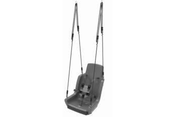 Special needs swing w Ropeset & Safety Harness  - GREY - RAL 7016