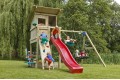 1.5m high standalone slide “S-line” with water feature - RED