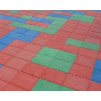 Blue 35mm Rubber Softfall Tiles (2 Pcs Per Bag)