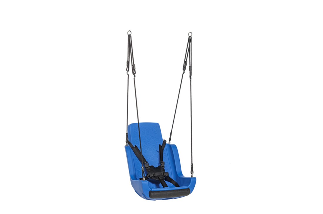 Special needs swing 'rope set’ With Safety Harness - Blue