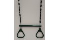 Trapeze Bar With Triangle Grips and Chains GREEN