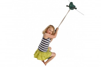 Zip Line Green with Disc Swing